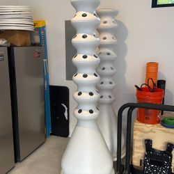 Lettuce Grow 2 Garden Towers W/ lights (36 Plant Capacity Each)