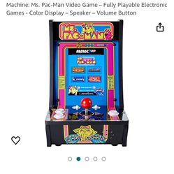Arcade 1Up Arcade1Up 5-Game Micro Player Mini Arcade Machine: Ms. Pac-Man Video Game – Fully Playabl