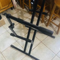 Heavy duty proline PL402 2 Tier Double X  braded Keyboard Stand