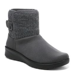 Bzees Gloria Knit Pull-On Booties Gray Women's Size 7.5