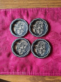 Vintage Metal Drink Coasters