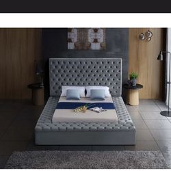 Tufted Upholstered Storage Platform Bed