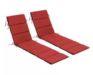 26 in. x 80 in. 2-Piece Outdoor Chaise Lounge Cushion Foldable Patio Pool Lounge Chair
