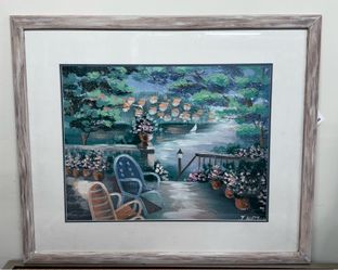 Signed J Watson coastal oil painting