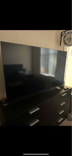 55” TCL Smart TV + Black 8-Drawer Dresser