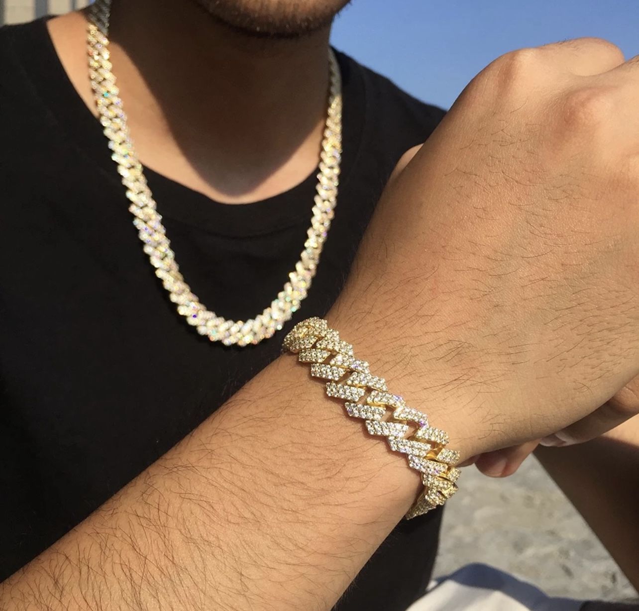 chain amd bracelet set