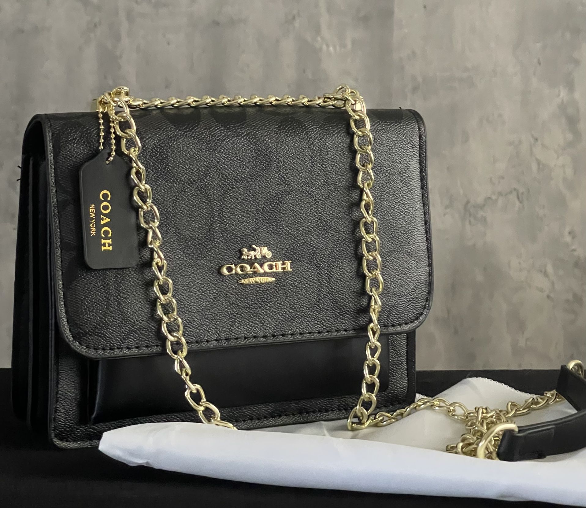 NWOTs Black and Gray Coach Crossbody Shoulder Bag