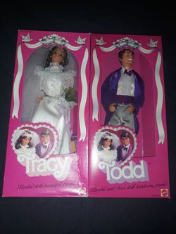 Vintage 1982 Tracy and Todd barbie dolls