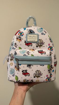 New Loungefly Disney Parks Mickey & Minnie's Runaway Railway Mini Backpack
