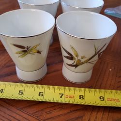 Vintage fine China by Deville "matrimony"  tea cups set of 4