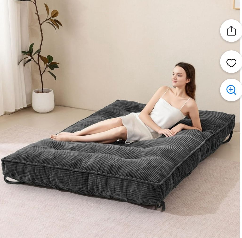 8 Inch Full Size Futon Mattress, Extra Thick Futon Sofa Bed Upgraded Japanese Floor Mattress Floor Futon Mattress Adult Foldable Japanese Futon Mattre