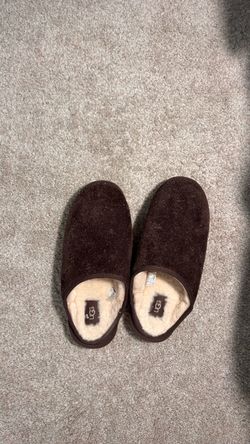 UGG Brown Suede Slip-On Slippers