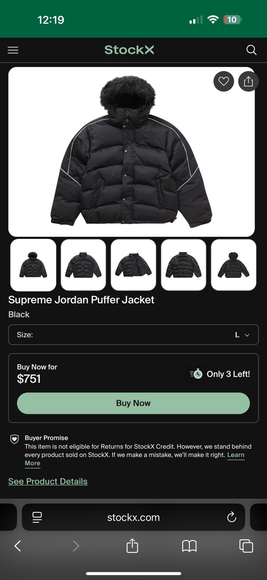 Supreme Jordan Puff Coat/Jays/Foams