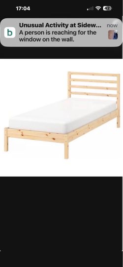 IKEA twin bed, twin bed frame, wood, pine, birch , excellent condition