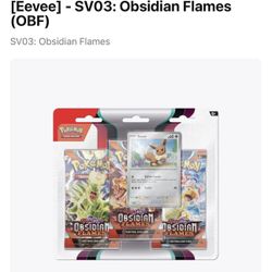 Pokemon Obsidian Flames 3 Pack Blister Eevee 