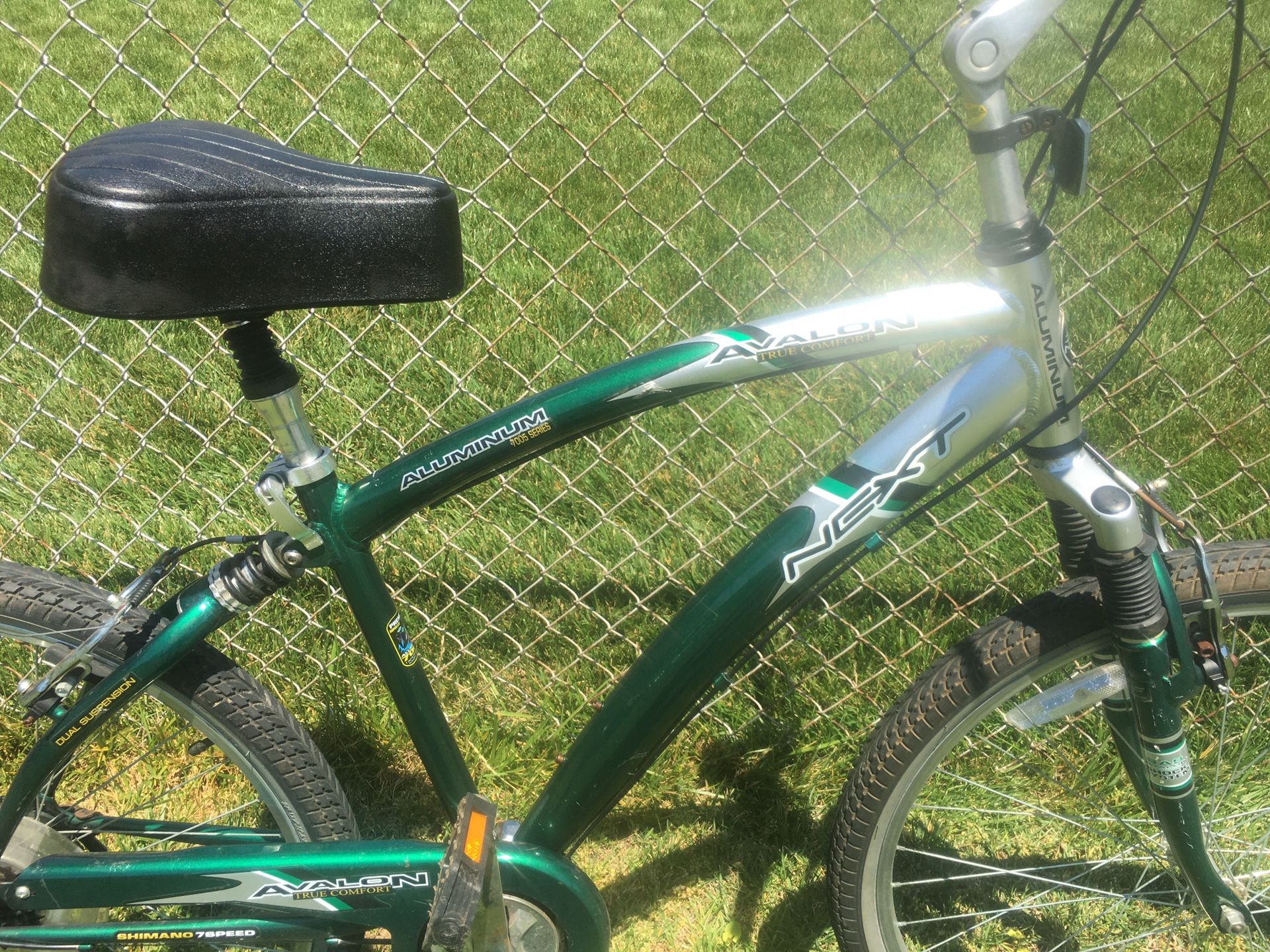 avalon dual suspension aluminum bike 7 speed