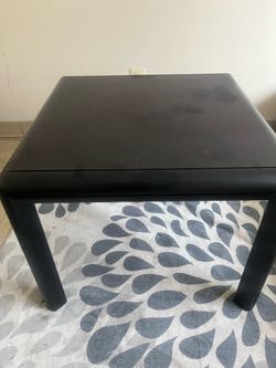 Wooden table.