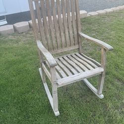 Teak Wood Rocking Chair 