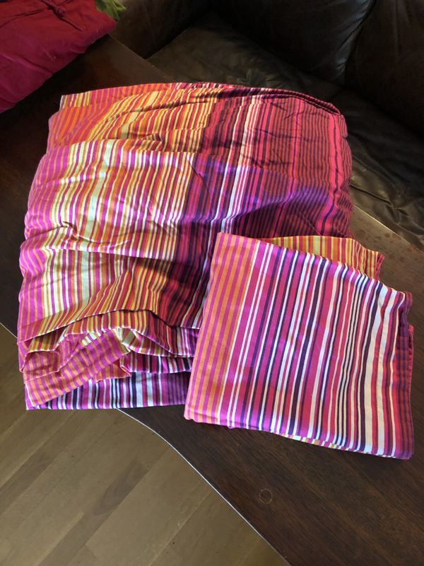 Ikea Andrea Satin Plum Deep Pink Multi Stripe Duvet Cover Sham Ikea Andrea Satin Plum Deep Pink Multi Stripe Duvet Cover Sham