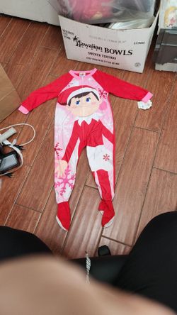 Carter's Just One You Striped Santa Fleece Footed Pajama in Size 5T