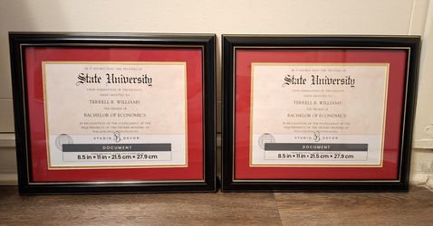 Matted Diploma/Document Frames