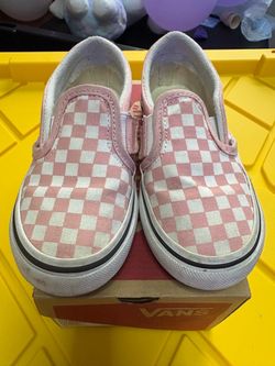 Vans Classic Slip-On Pink Checkerboard Sneakers