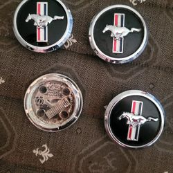 2 Sets 60mm Mustang Wheel Caps