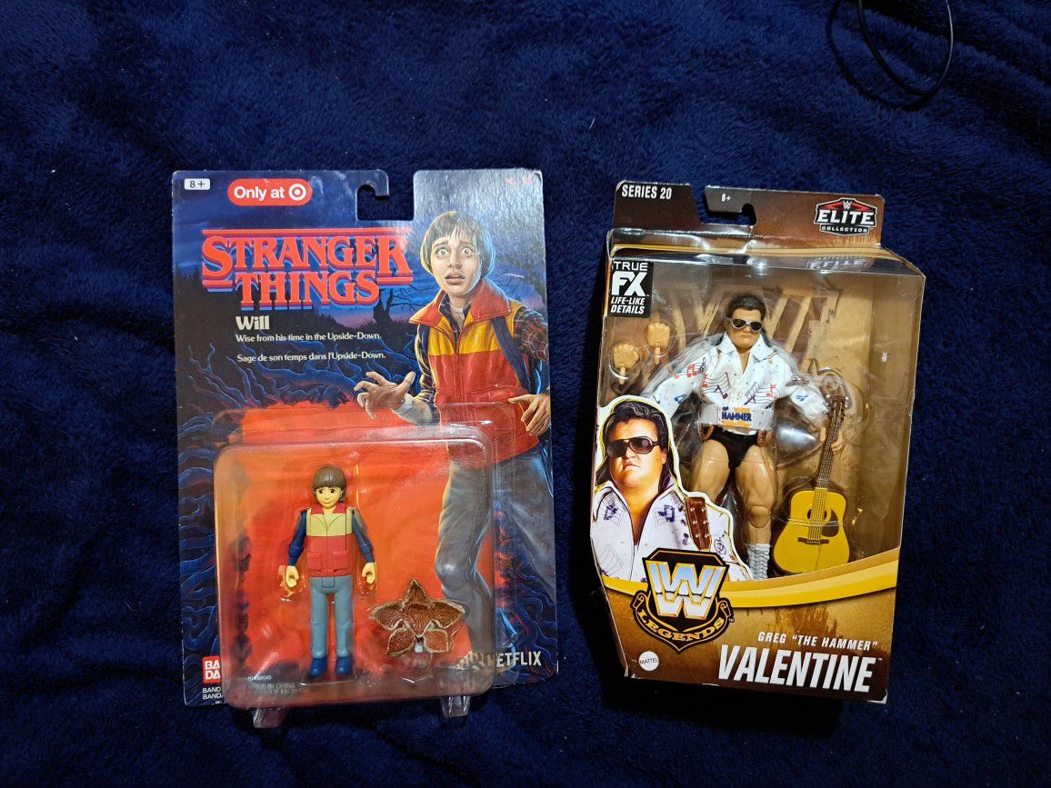 Wrestling And Stranger Things Action Figures 