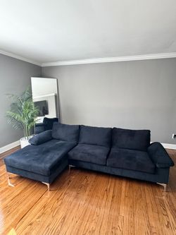Black Velvet Couch