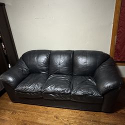 Black Leather Sofa