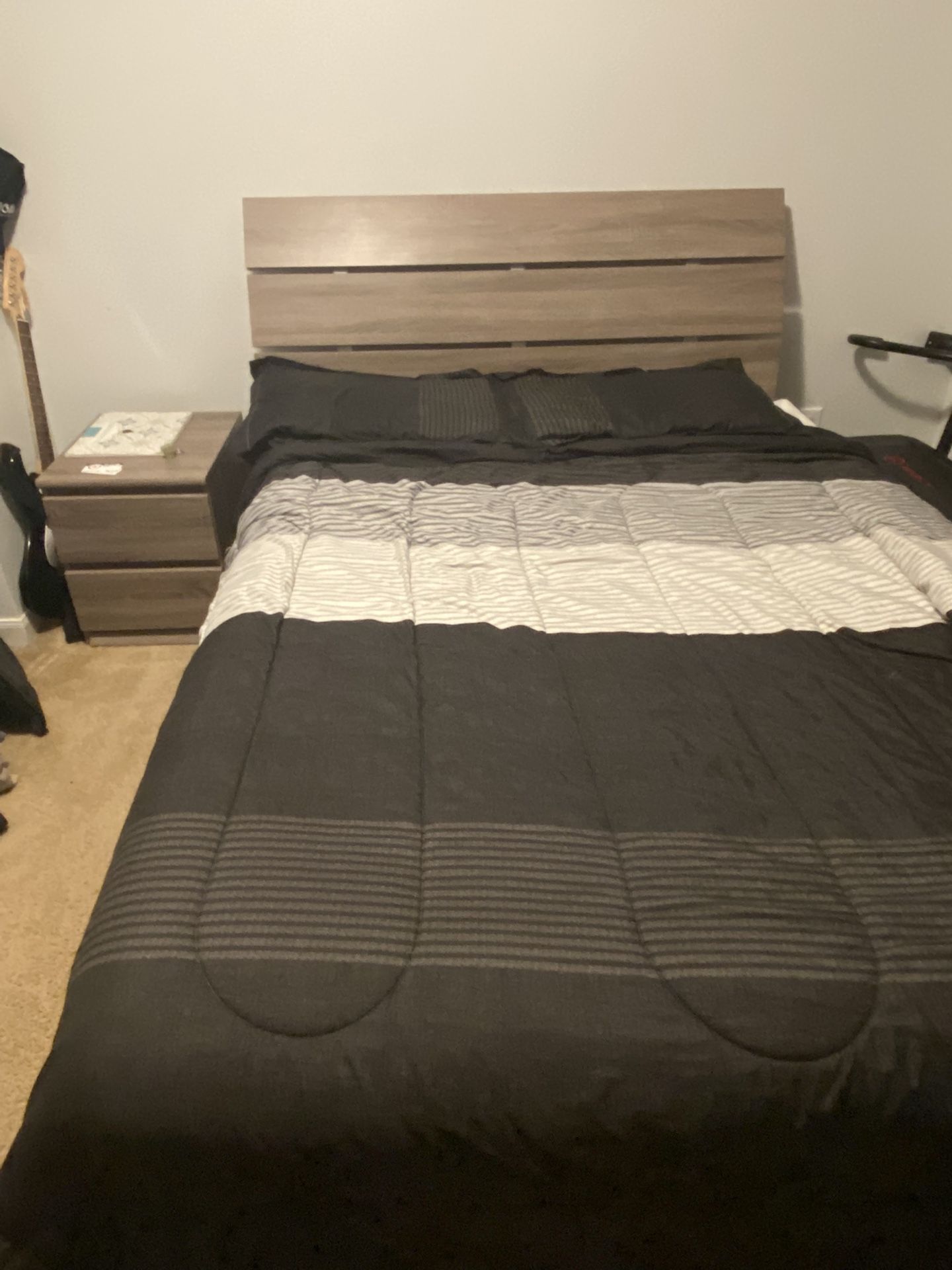 Double (full) Bed Frame And Night Stand