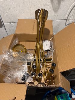 Gold Multi-Arm Sputnik Chandelier Light Fixture