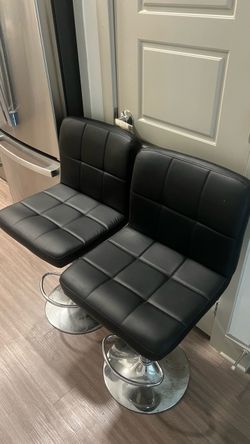 Black Bar Stools Set of 2