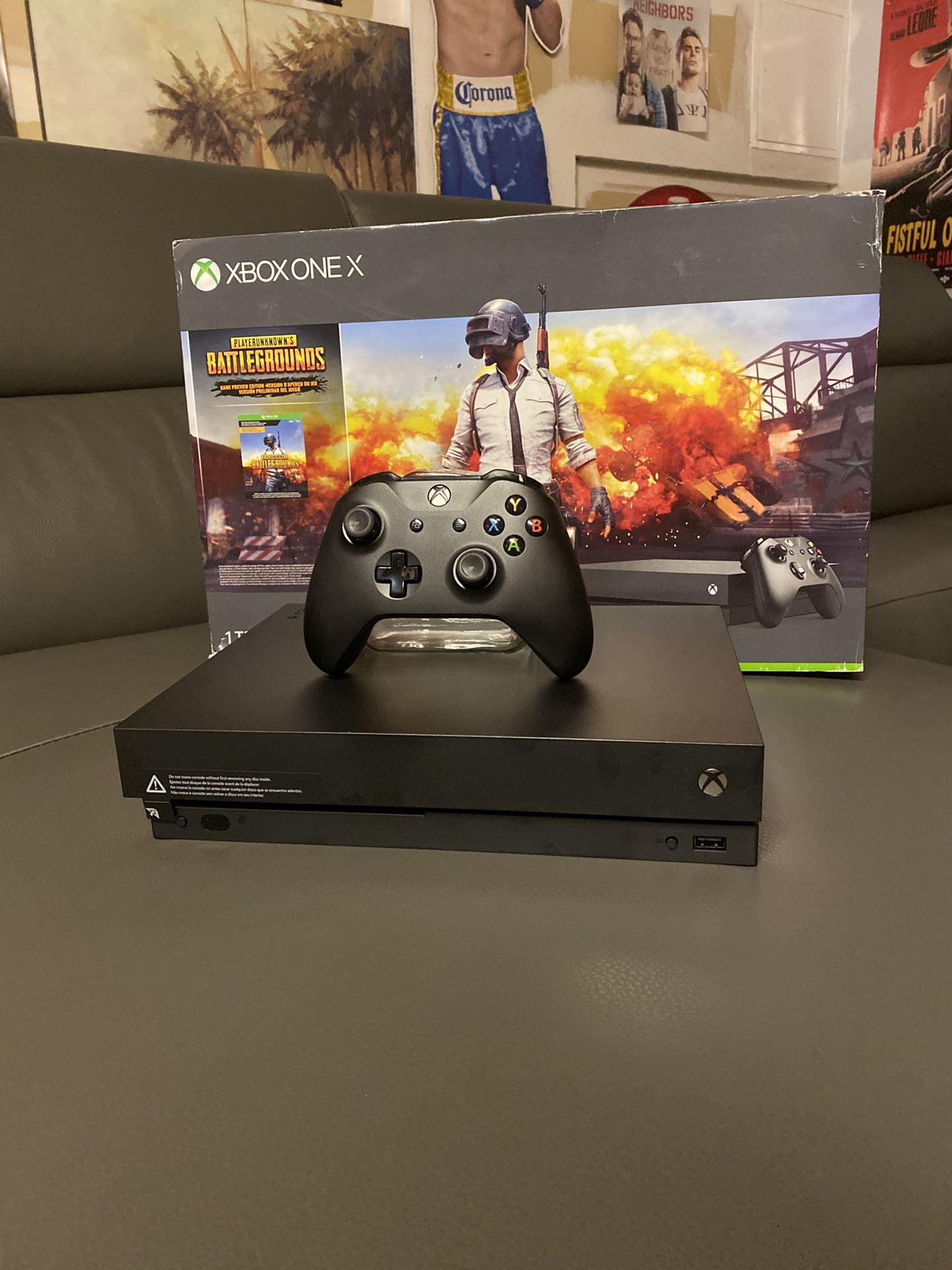 New Xbox One X with a Game