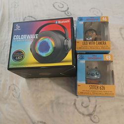 Speaker and lilo and stitch figures