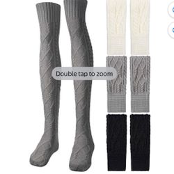Knee High Socks Over The Knee Chunky Cable Knit Knee Highs
