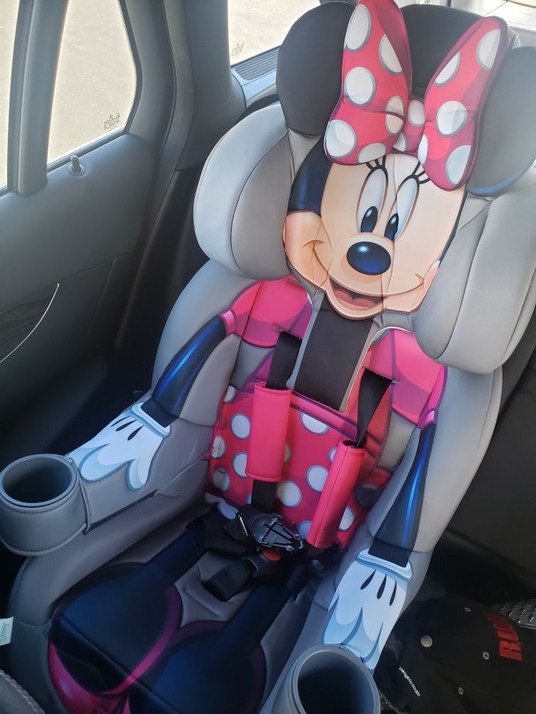 KidsEmbrace 2-in-1 Harness Booster Car Seat, Disney Minnie Mouse