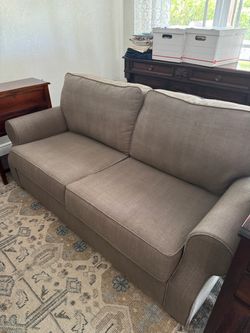 Gray Fabric Two-Cushion Sofa - 70” x 31”