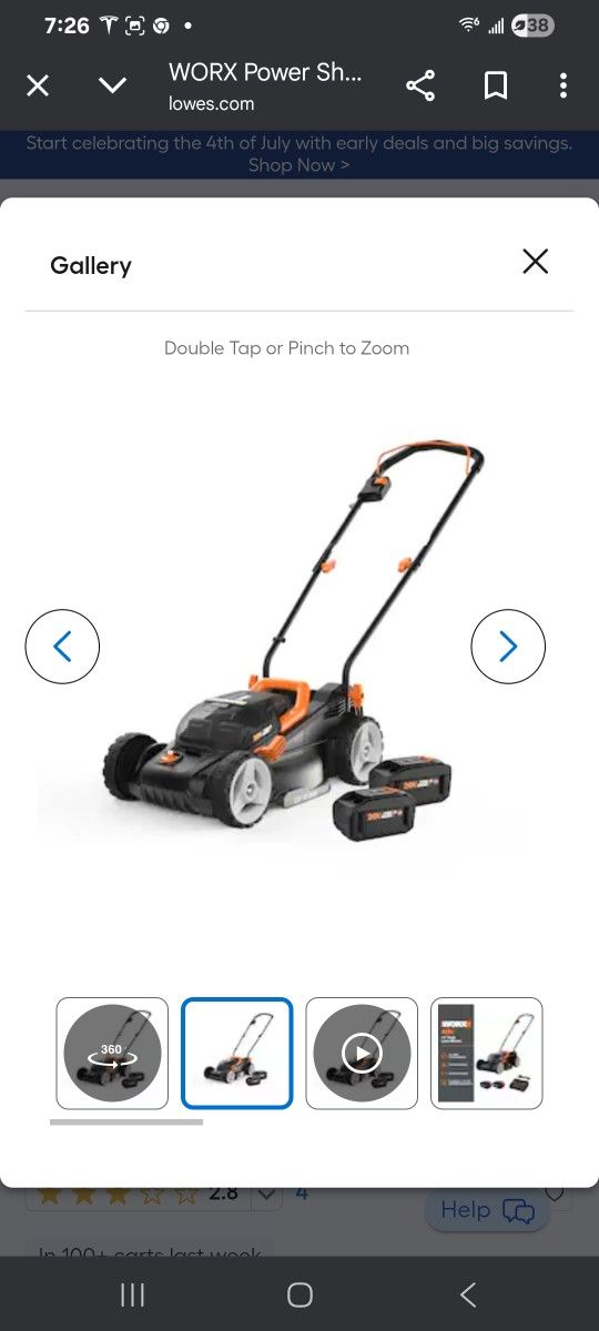 14 Inch Work Battery Mower