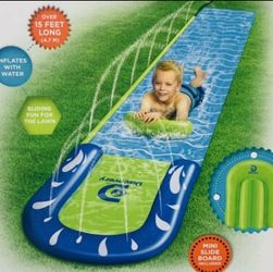 Water Splash Slide - Mini Sliding Board - 15 ft - Water Inflatable w/ Sprinklers