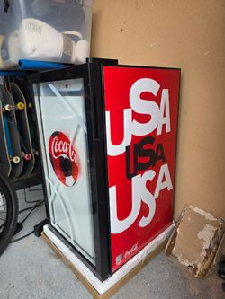 Coca-Cola USA Soccer Mini Fridge 2026 World Cup Promo 3.2 Cu Ft New Open Box