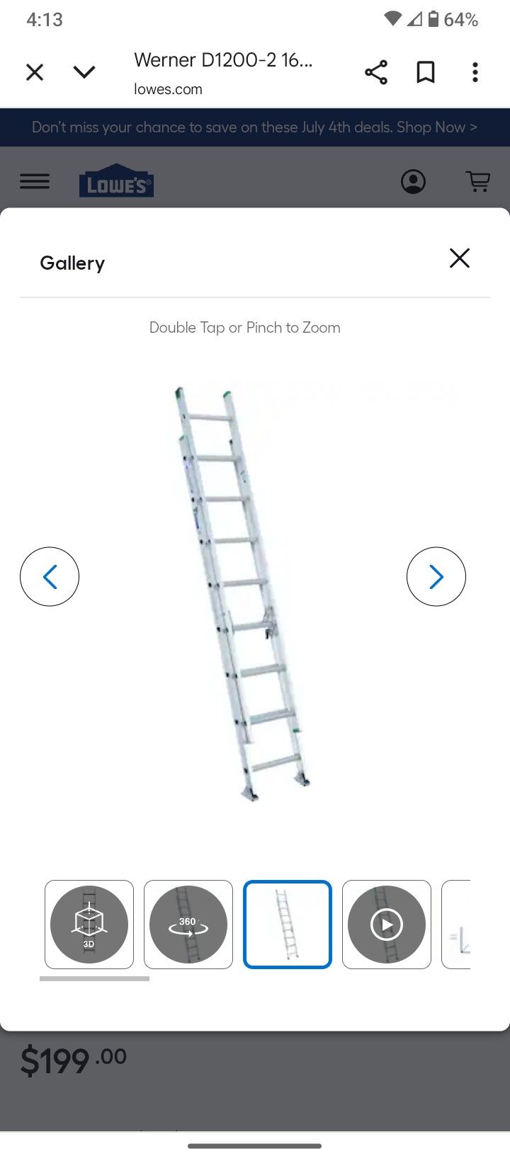 Werner 16' Adjustable Ladder