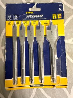 Irwin Speedbor 5-Piece Spade Bit Set