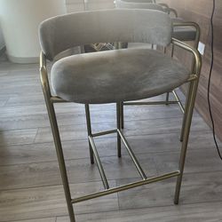 West Elm Gray Counter Stools (3 stools)