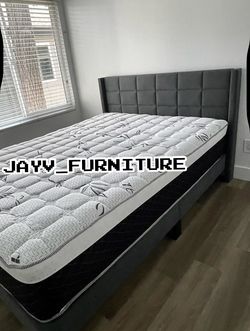 New Queen Bed Frame With Mattress 