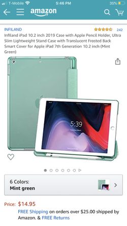 Infiland IPad 10.2inch 2019 - Mint Green