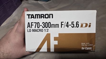 📷 Tamron 62mm AF 70–300mm f/4-5.6 Di LD Macro Lens (NEW) – Canon EF Mount