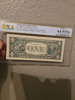 U.S. currency error note