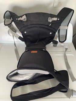 BabbleRoo Convertible Baby Carrier for Newborn to Toddler with Hip Seat and Lumbar Support, Ergonomic & Adjustable with Sunshade 6 in 1, Black