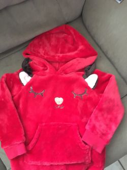 Red deer soft fur sweatshirt